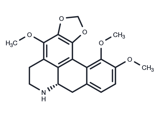 TargetMol Chemical Structure 1,2-Methylenedioxy-3,10,11-trimethoxynoraporphine