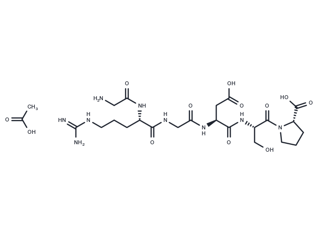 TargetMol Chemical Structure GRGDSP acetate(91037-75-1 free base)
