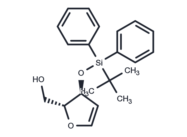 1,4-Anhydro-2-de oxy-3-O-(t-butyldiphenylsilyl-D-erythro-pent-1-enitol Chemical Structure