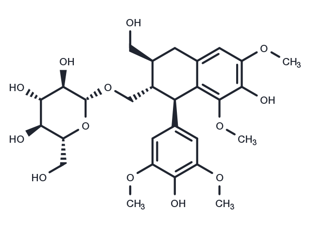 (-)-Lyoniresinol 9'-O-glucoside Chemical Structure