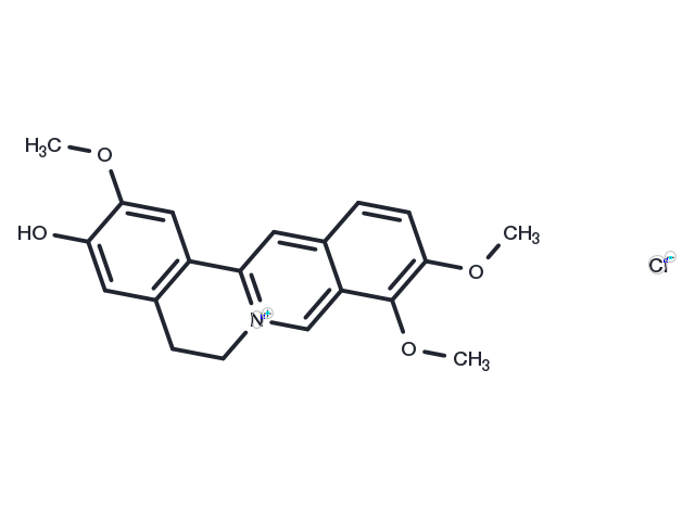 Jatrorrhizine hydrochloride Chemical Structure