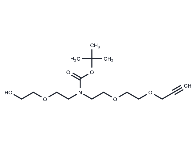 TargetMol Chemical Structure N-(PEG1-OH)-N-Boc-PEG2-propargyl