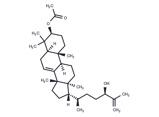 3Beta-acetoxy-eupha-7,25-dien-24(R)-ol Chemical Structure