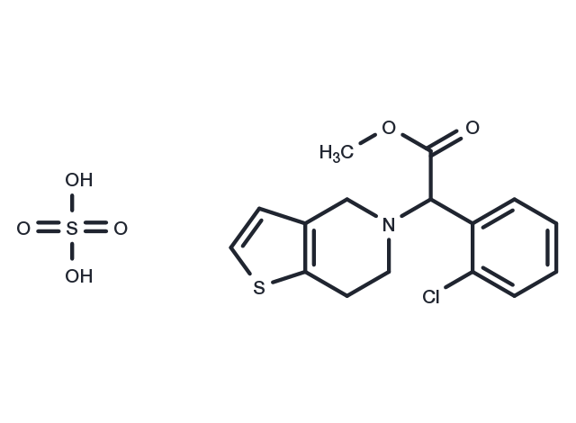 (±) Clopidogrel hydrogen sulfate Chemical Structure