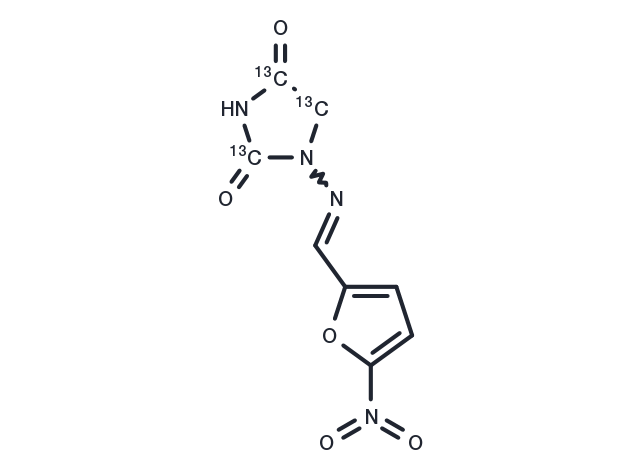 Nitrofurantoin-13C3 Chemical Structure