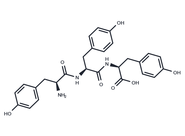 (S)-2-((S)-2-((S)-2-Amino-3-(4-hydroxyphenyl)propanamido)-3-(4-hydroxyphenyl)propanamido)-3-(4-hydroxyphenyl)propanoic acid Chemical Structure