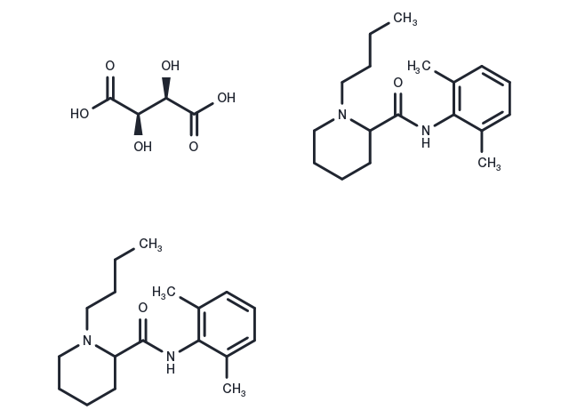Bupivacaine tartrate Chemical Structure