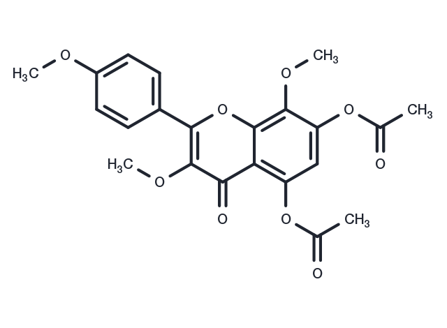 5,7-Diacetoxy-3,4',8-trimethoxyflavone Chemical Structure