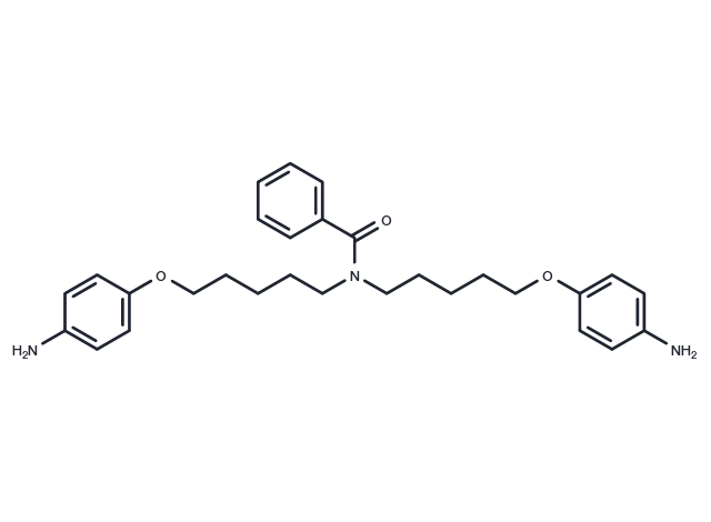 Benzamide, N,N-bis(5-(p-aminophenoxy)pentyl)- Chemical Structure