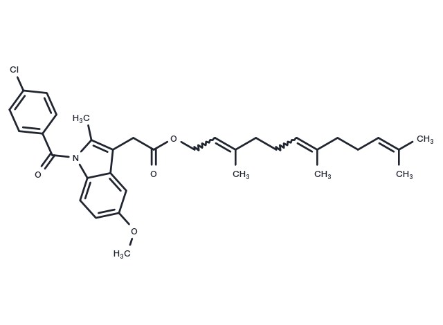Indomethacin farnesil Chemical Structure