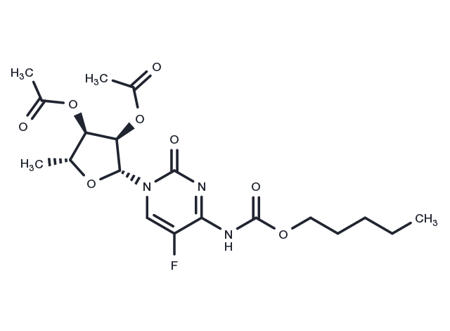 5'-Deoxy-5-fluoro-N-[(pentyloxy)carbonyl]cytidine 2',3'-diacetate Chemical Structure