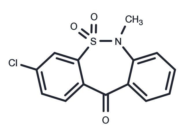 3-Chloro-6,11-dihydro-6-methyl-5,5,11-trioxodibenzo[c,f][1,2]thiazepine Chemical Structure