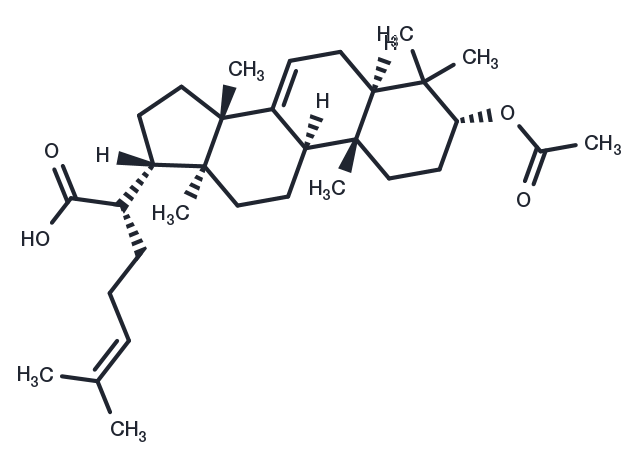 3α-acetoxy-tirucall-7,24-dien-21oic acid Chemical Structure