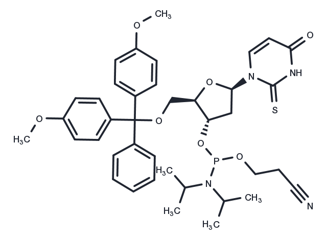 2’-Fluoro-2-thio-2’-dU-3’-phosphoramidite Chemical Structure
