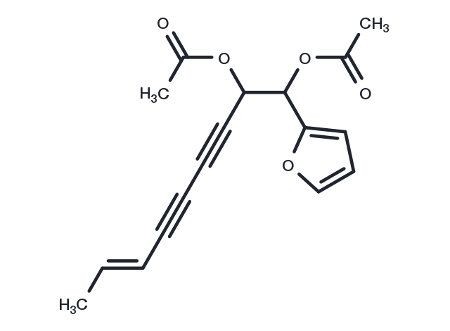 TargetMol Chemical Structure (1,5E,11E)-tridecatriene-7,9-diyne-3,4-diacetate