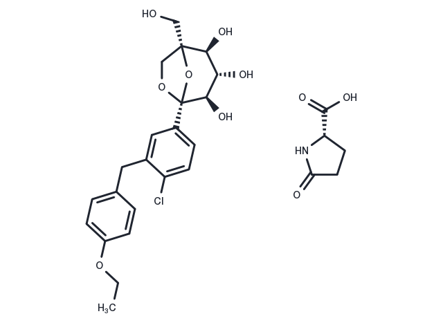 TargetMol Chemical Structure Ertugliflozin L-pyroglutamic acid