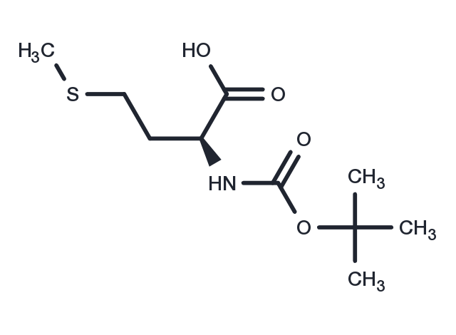 (R)-2-((tert-Butoxycarbonyl)amino)-4-(methylthio)butanoic acid Chemical Structure