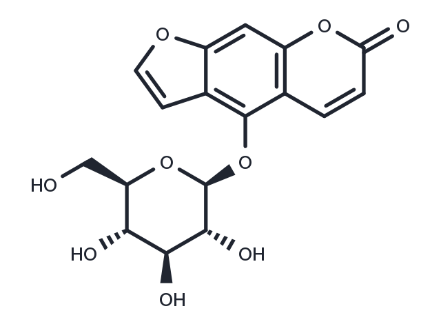 Bergaptol O-β-D-glucopyranoside Chemical Structure