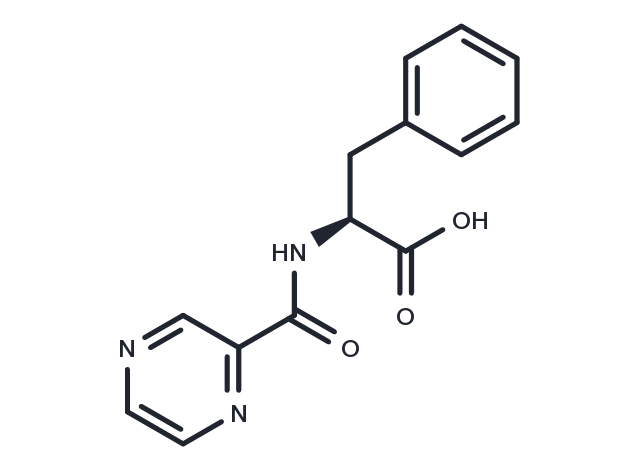 (S)-3-Phenyl-2-(pyrazine-2-carboxamido)propanoic acid Chemical Structure