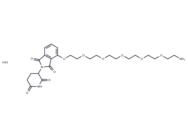 Pomalidomide-PEG6-NH2 hydrochloride Chemical Structure