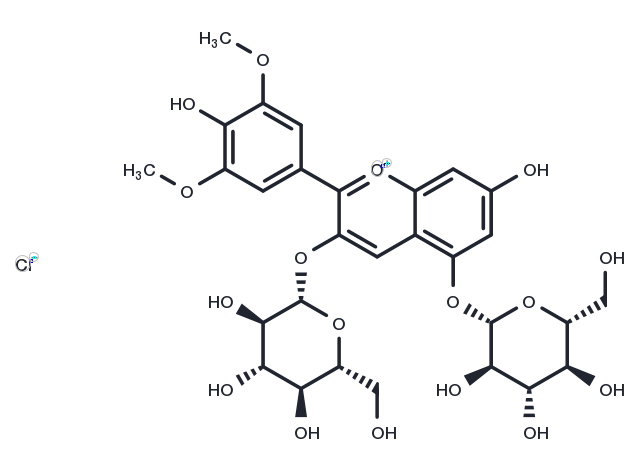 Malvidin-3,5-O-diglucoside chloride Chemical Structure