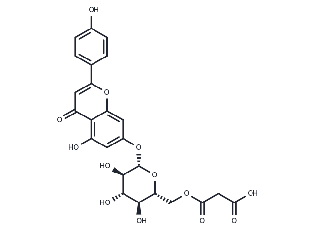 Apigenin 7-O-malonylglucoside Chemical Structure