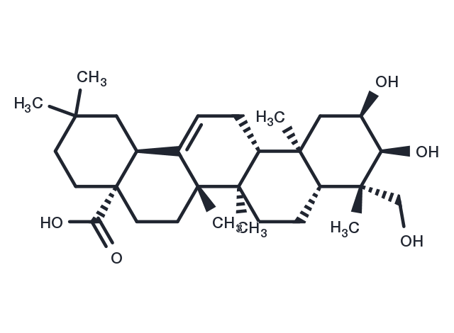 TargetMol Chemical Structure 2,3,24-Trihydroxyolean-12-en-28-oic acid