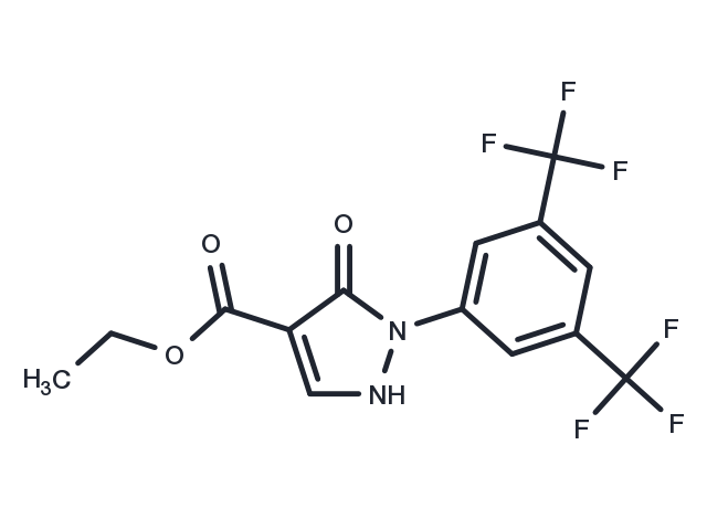 ethyl 2-[3,5-bis(trifluoromethyl)phenyl]-3-oxo-2,3-dihydro-1H-pyrazole-4-carboxylate Chemical Structure