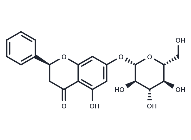 TargetMol Chemical Structure Pinocembrin-7-O-β-D-glucopyranoside