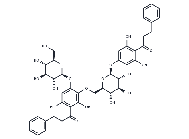 2',4',6'-Trihydroxydihydrochalcone 4'-O-glucoside Chemical Structure