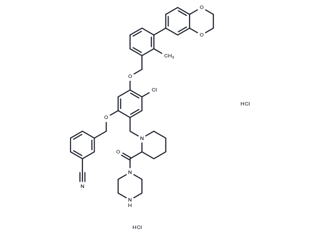 TargetMol Chemical Structure BMS-1166-N-piperidine-CO-N-piperazine dihydrochloride