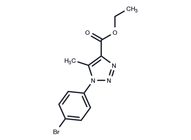 Ethyl 1-(4-bromophenyl)-5-methyl-1H-1,2,3-triazole-4-carboxylate Chemical Structure