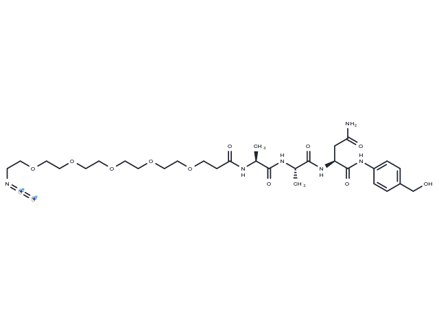 Azido-PEG5-Ala-Ala-Asn-PAB Chemical Structure