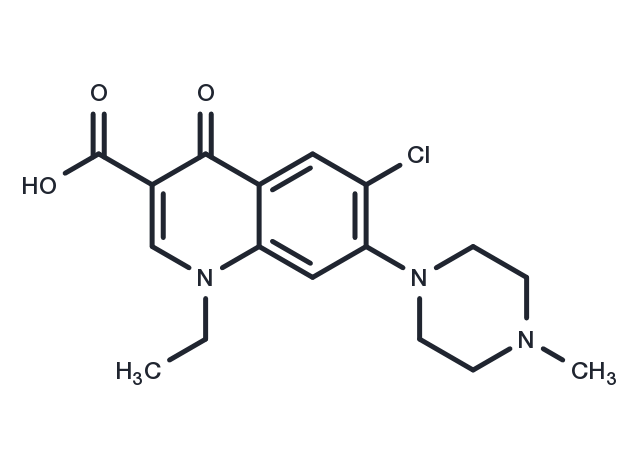 6-chloro-1-ethyl-7-(4-methylpiperazin-1-yl)-4-oxo-1,4-dihydroquinoline-3-carboxylic acid Chemical Structure