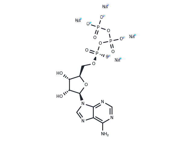 Sp-Adenosine-5'-O-(1-thiotriphosphate) sodium Chemical Structure