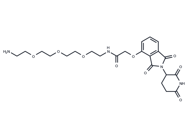 Thalidomide-O-amido-PEG3-C2-NH2 Chemical Structure