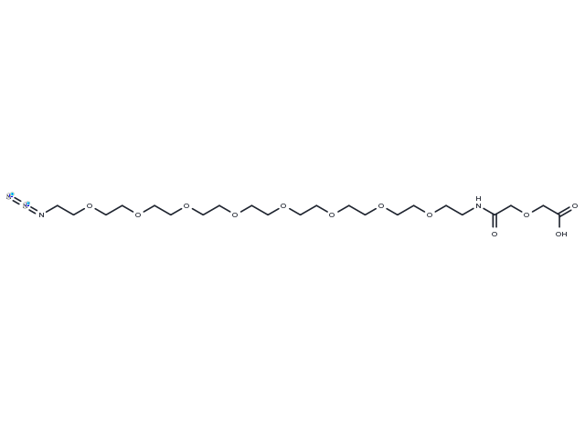 2-((Azido-PEG8-carbamoyl)methoxy)acetic acid Chemical Structure