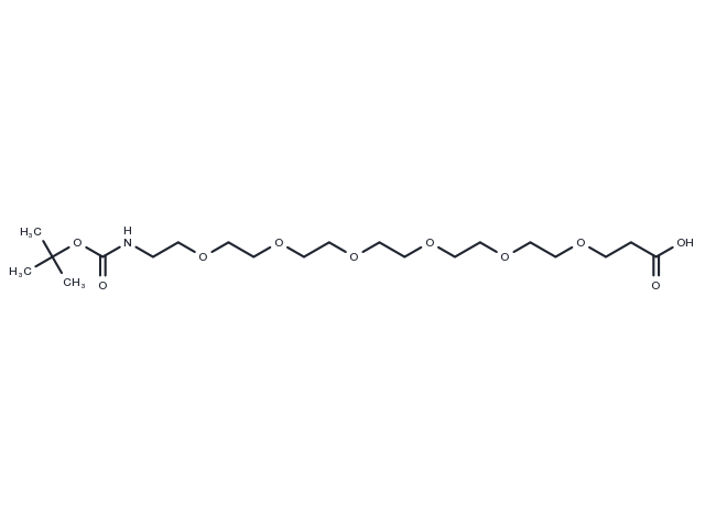 Boc-NH-PEG6-CH2CH2COOH Chemical Structure