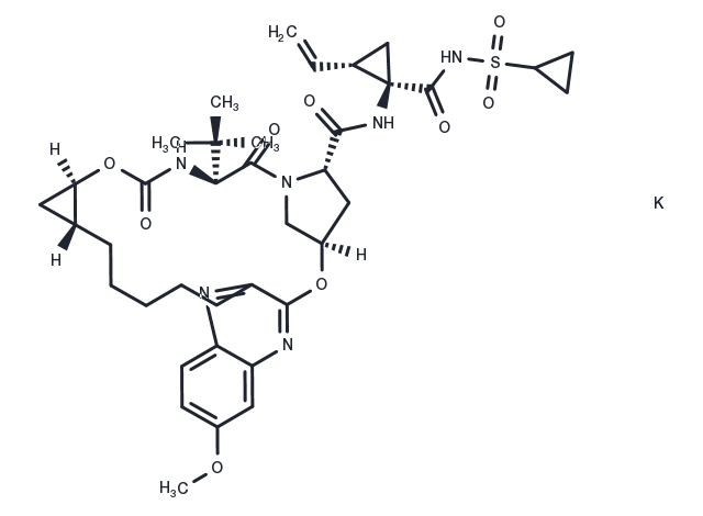 Grazoprevir potassium salt Chemical Structure