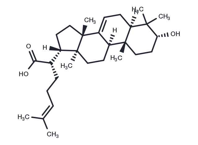 TargetMol Chemical Structure 3α-Hydroxy tirucall-7,24-dien-21-oic acid