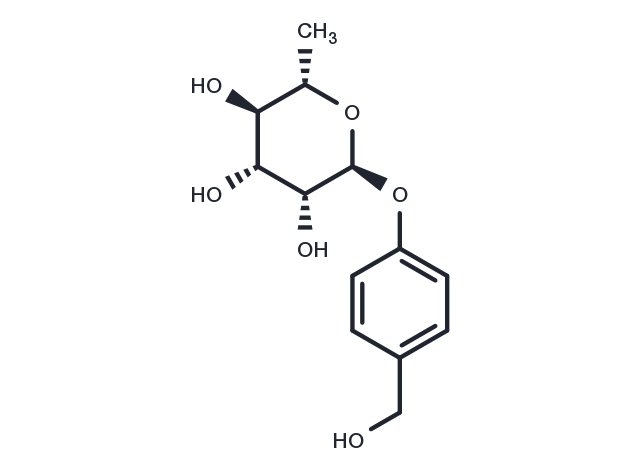 TargetMol Chemical Structure 4-Hydroxymethylphenol 1-O-rhamnoside
