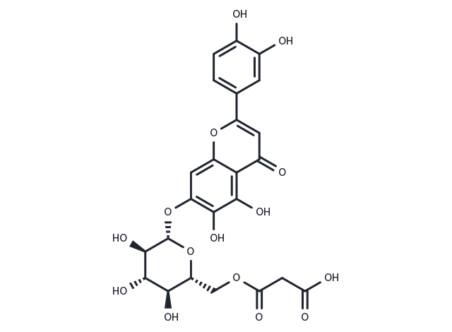 TargetMol Chemical Structure Quercetin 7-O-(6''-O-malonyl)-beta-D-glucoside