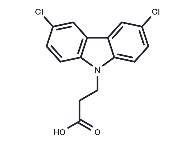 3-(3,6-dichloro-9H-carbazol-9-yl)propanoic acid Chemical Structure