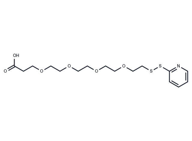 (2-pyridyldithio)-PEG4 acid Chemical Structure