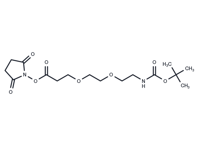 Boc-NH-PEG2-C2-NHS ester Chemical Structure