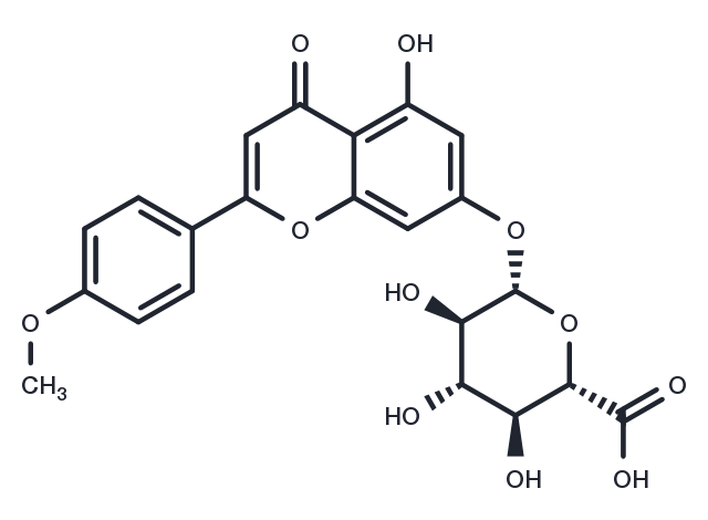 Acacetin-7-glucuronide Chemical Structure