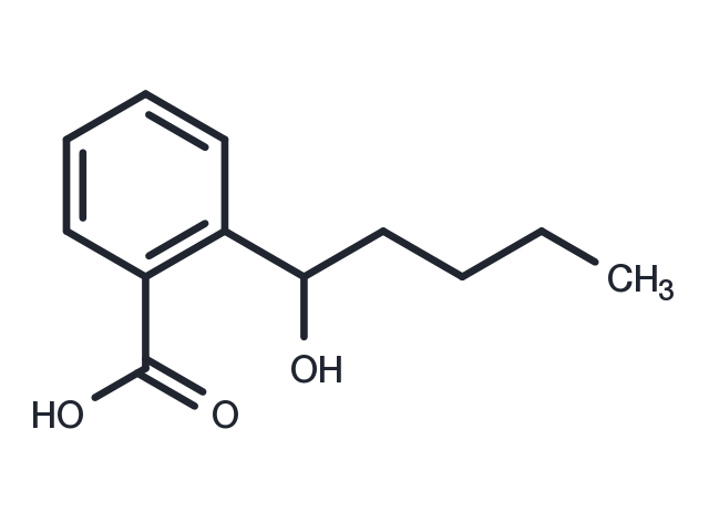 2-(1-hydroxypentyl)benzoic Acid Chemical Structure