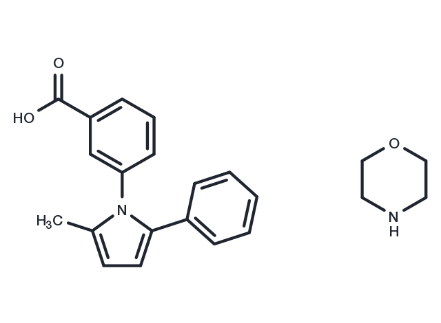 Benzoic acid, m-(2-methyl-5-phenylpyrrol-1-yl)-, compd. with morpholine (1:1) Chemical Structure