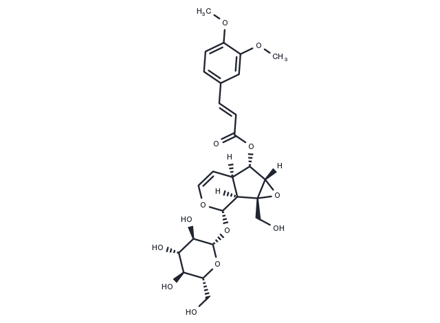 6-O-(3'',4''-Dimethoxycinnamoyl)catalpol Chemical Structure