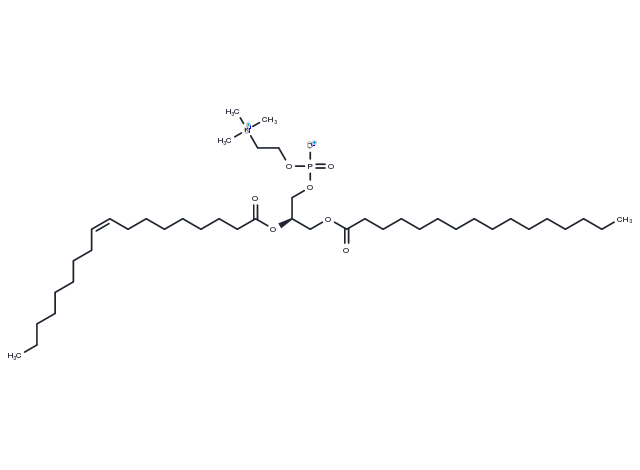 1-Palmitoyl-2-oleoyl-sn-glycero-3-PC Chemical Structure